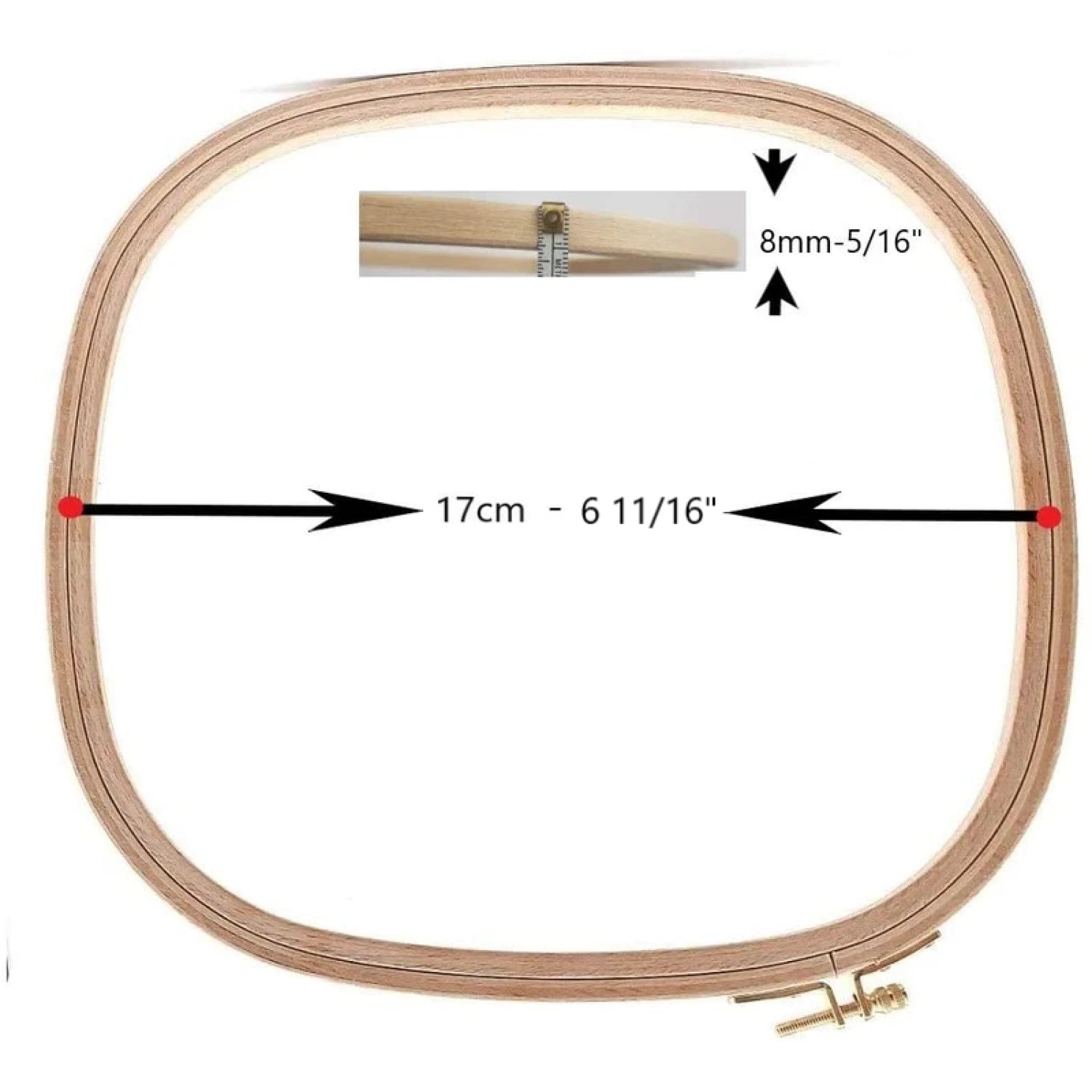 hobby trendy square embroidery hoops, cross stich hoop, hoops for craft projects, punch needle hoop x-small