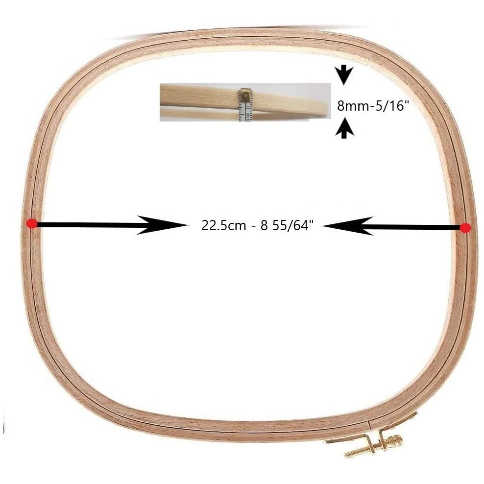 hobby trendy square embroidery hoops, cross stich hoop, hoops for craft projects, punch needle hoop small