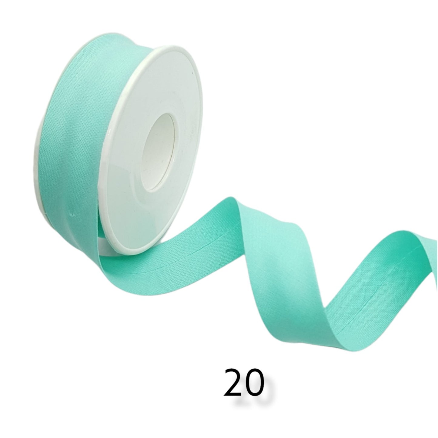 hobby trendy 100% cotton bias binding tape (single fold) 20mm-13/16inch (5meters- 5.46yards) for sewing, seaming, binding, hemming, piping, quilting 20 mint green