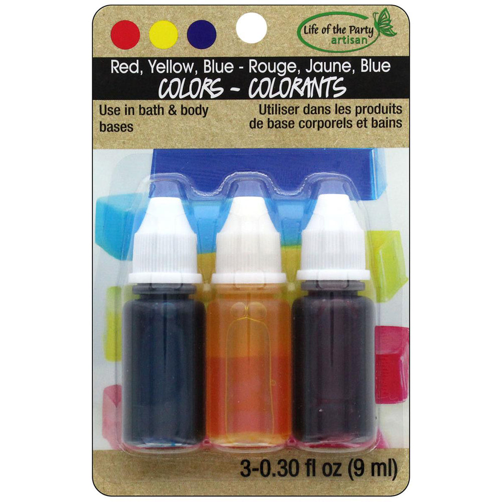 life of the party liquid colors set red yellow blu