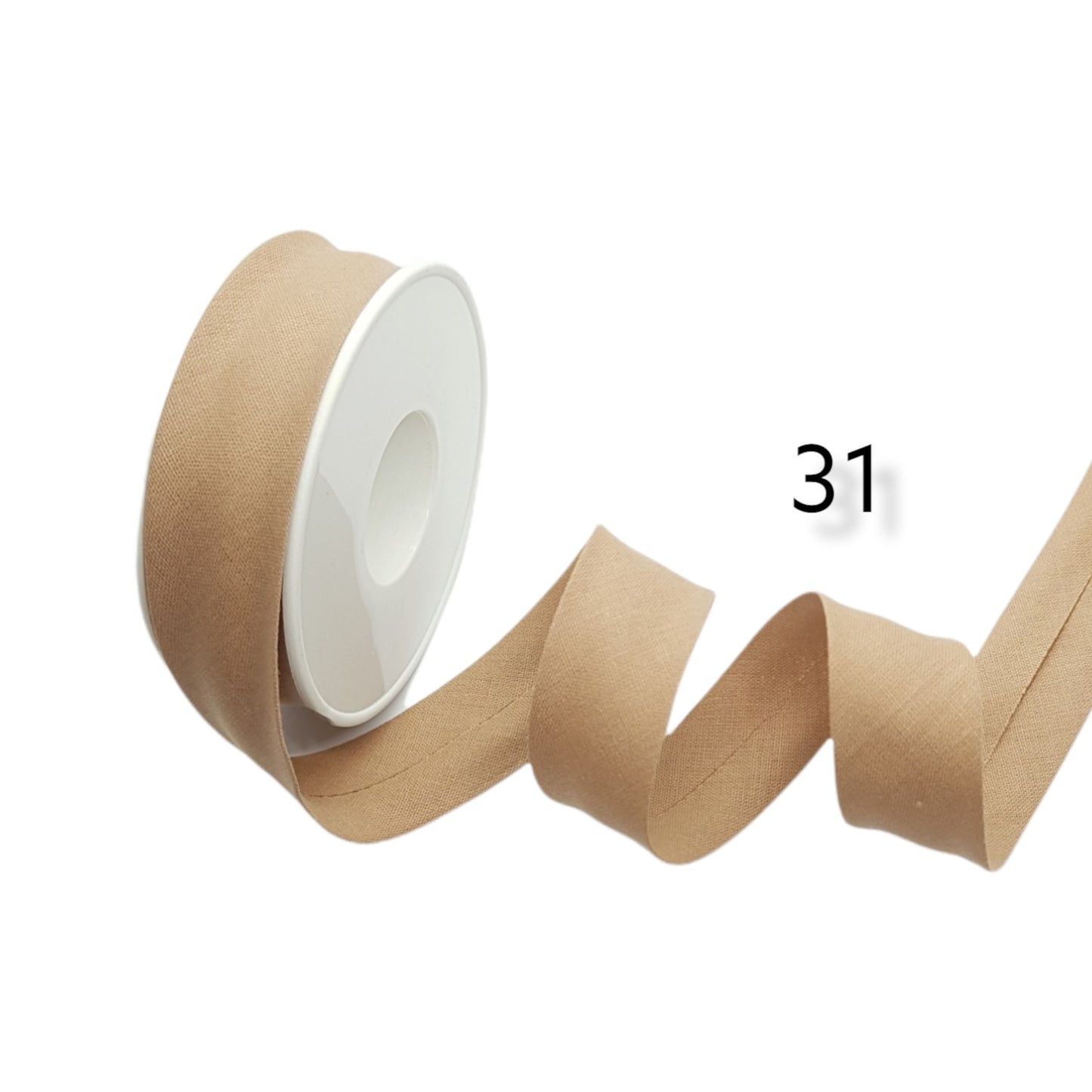 hobby trendy 100% cotton bias binding tape (single fold) 20mm-13/16inch (5meters- 5.46yards) for sewing, seaming, binding, hemming, piping, quilting 31 dark beige