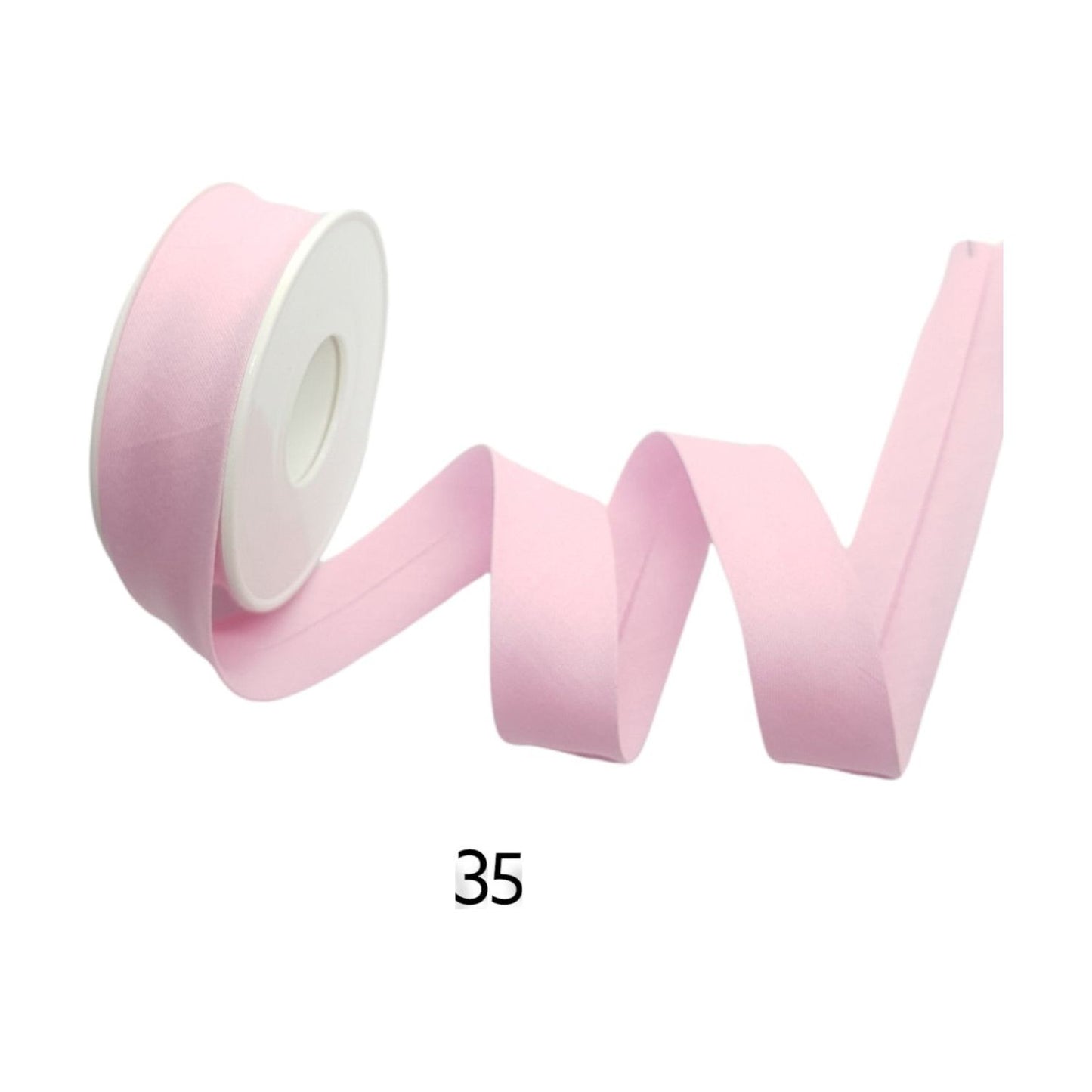hobby trendy 100% cotton bias binding tape (single fold) 20mm-13/16inch (5meters- 5.46yards) for sewing, seaming, binding, hemming, piping, quilting 35 baby pink