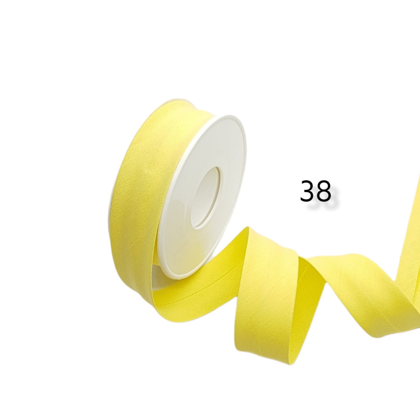 hobby trendy 100% cotton bias binding tape (single fold) 20mm-13/16inch (5meters- 5.46yards) for sewing, seaming, binding, hemming, piping, quilting 38 light yellow