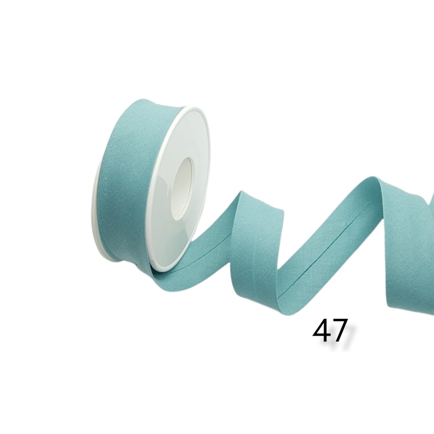 hobby trendy 100% cotton bias binding tape (single fold) 20mm-13/16inch (5meters- 5.46yards) for sewing, seaming, binding, hemming, piping, quilting 47 sea green