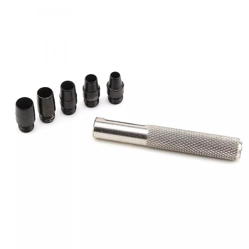5in1 mini punch set 5 sizes leathercraft hand tools - hole maker (6mm to 10mm)