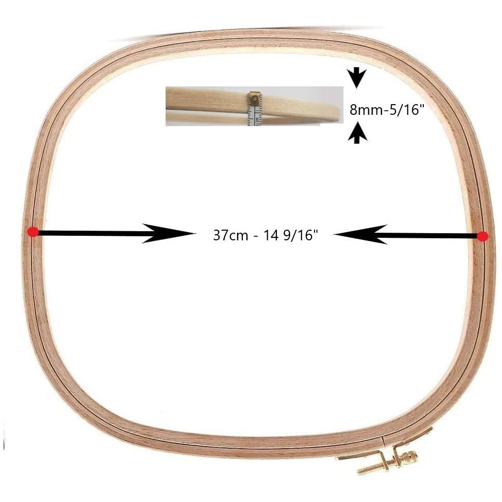 hobby trendy square embroidery hoops, cross stich hoop, hoops for craft projects, punch needle hoop x-large