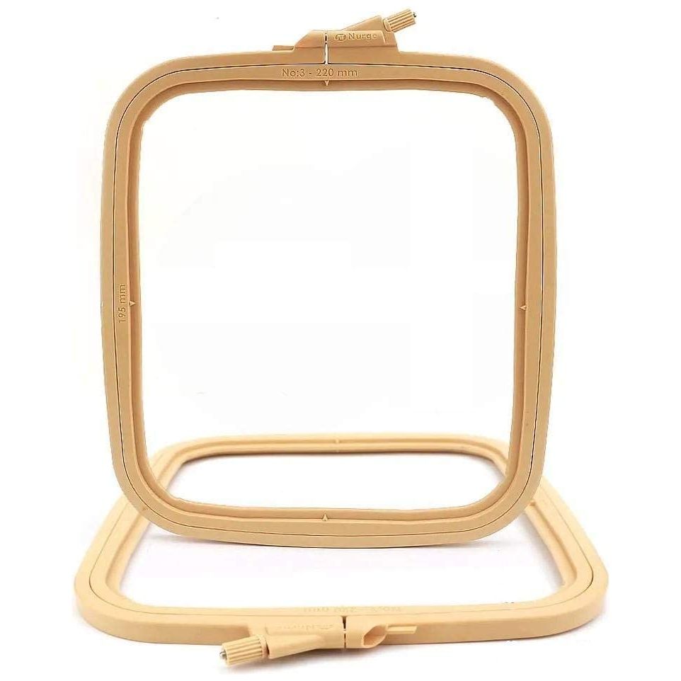 plastic square embroidery hoops, cross stich hoop, hoops for craft projects, punch needle hoop medium