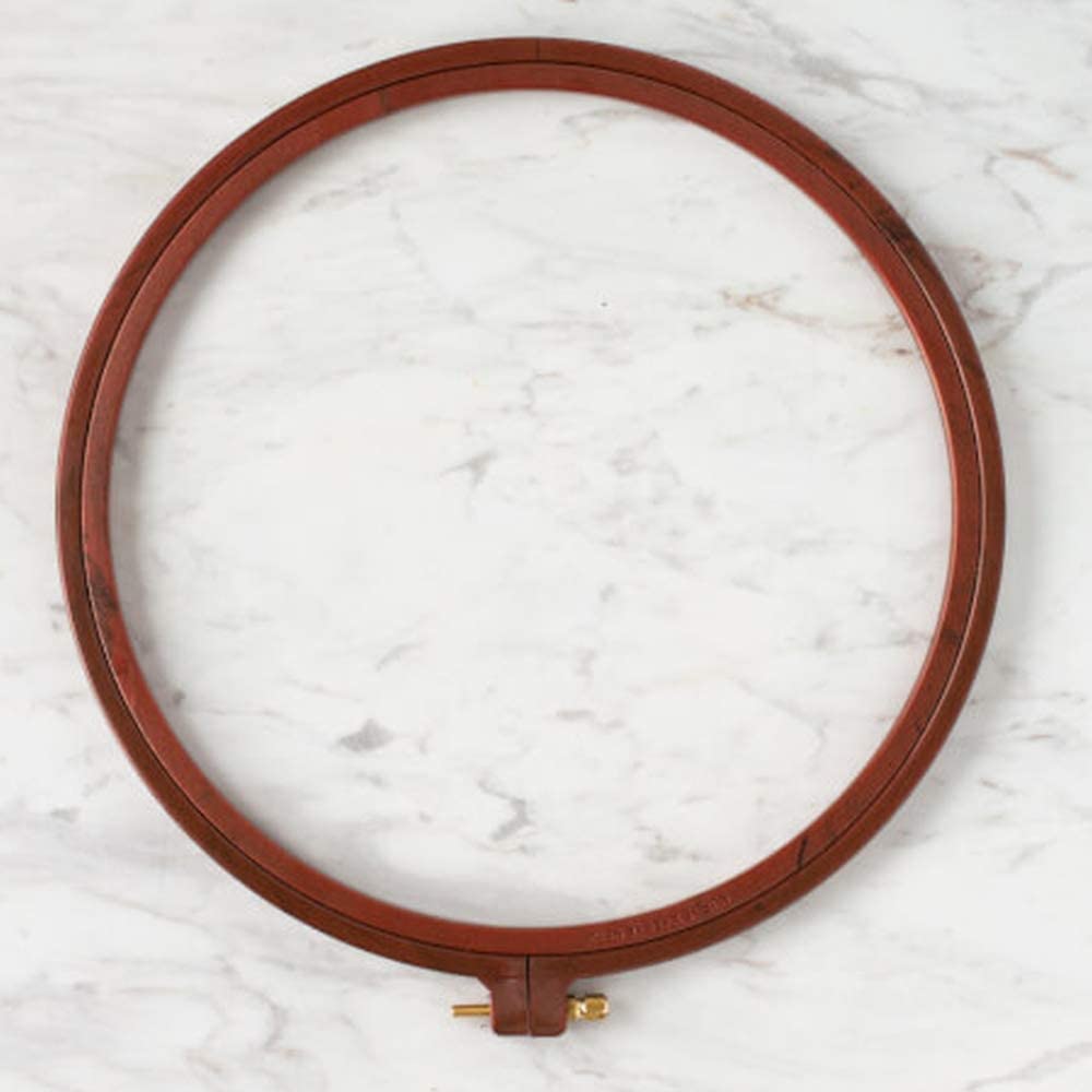 plastic embroidery hoop, cross stitch hoop with wooden effect