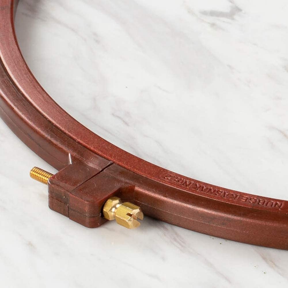 plastic embroidery hoop, cross stitch hoop with wooden effect