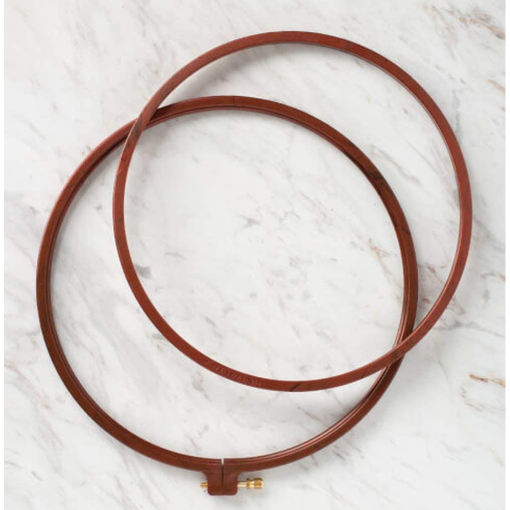 plastic embroidery hoop, cross stitch hoop with wooden effect