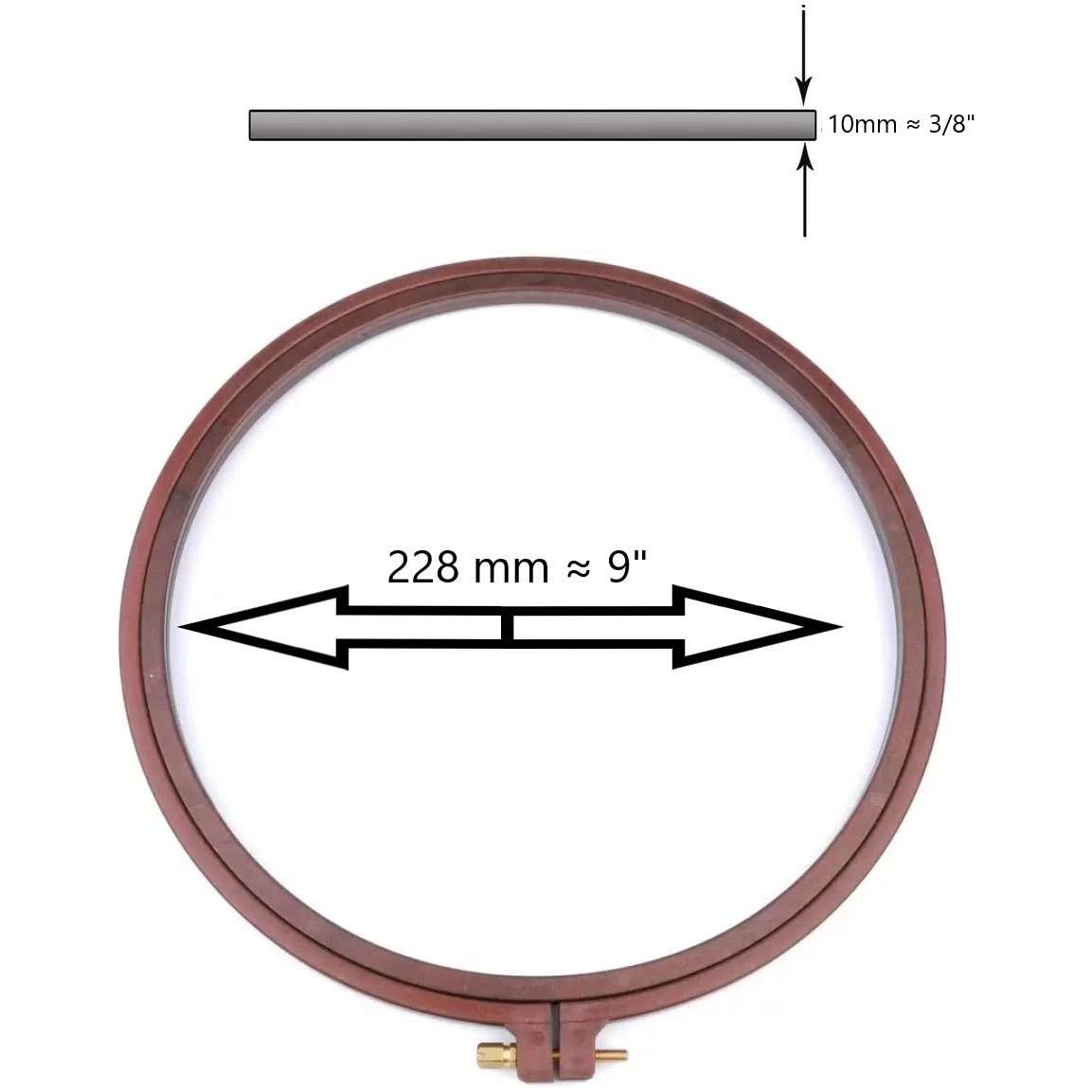 plastic embroidery hoop, cross stitch hoop with wooden effect large