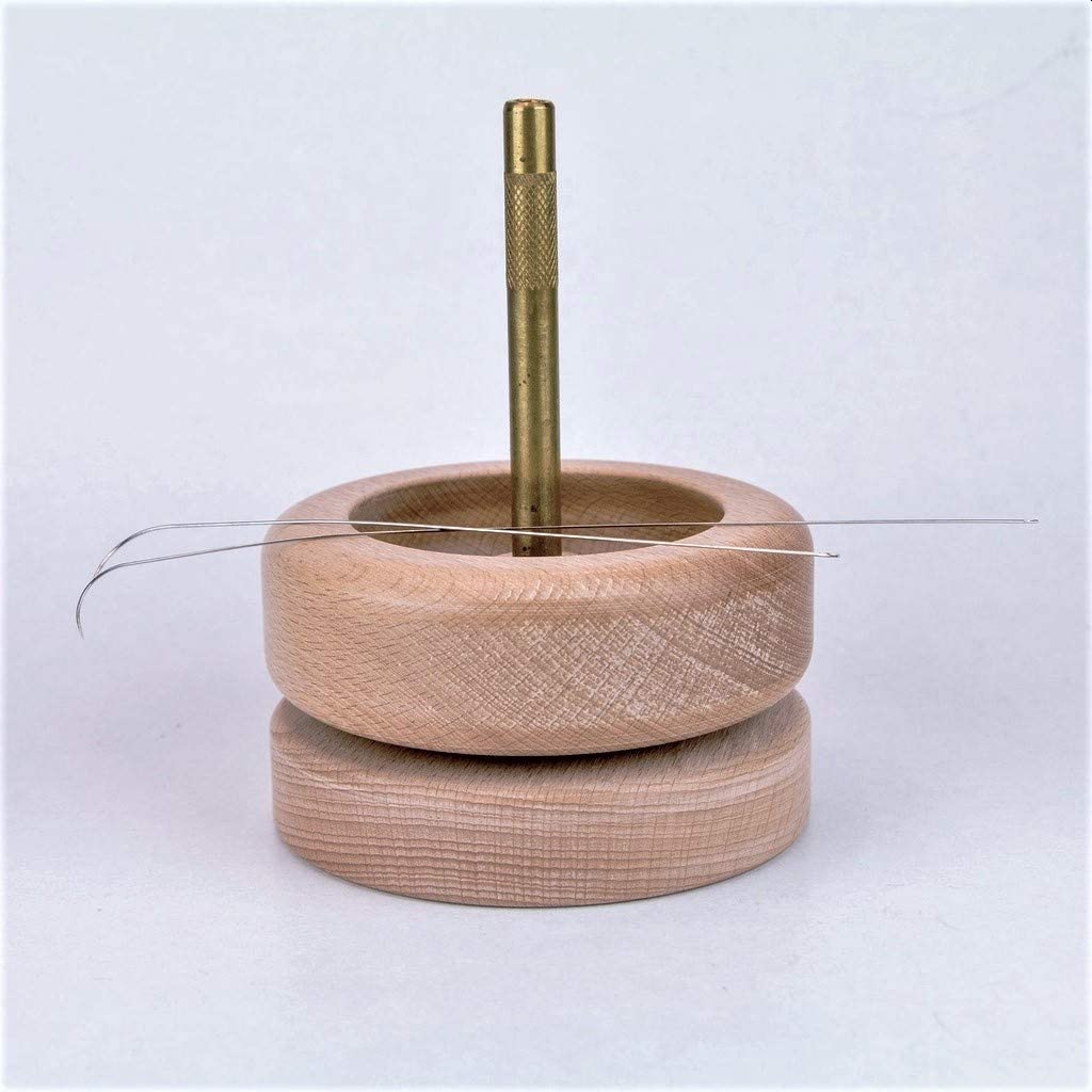 nurge wooden bead spinner, jewelry making bead holder, beading spinner bowl
