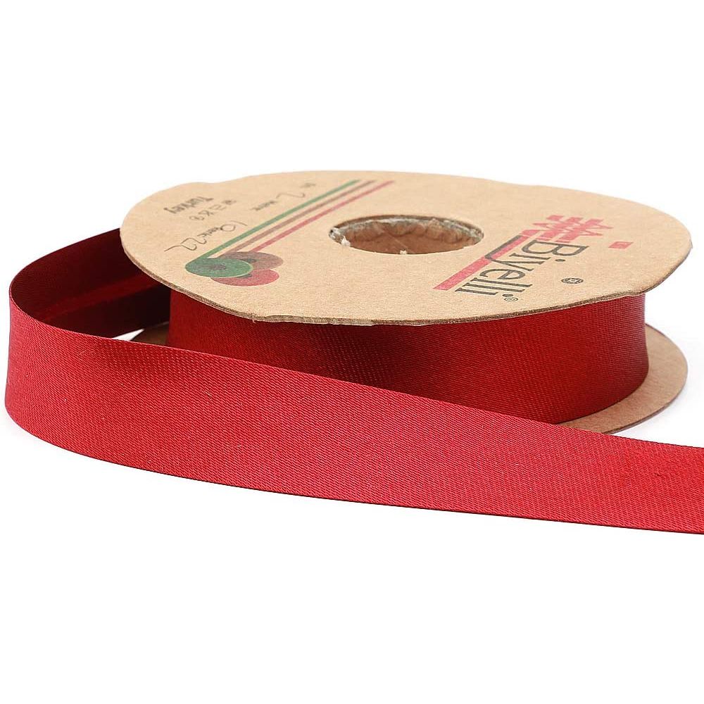polyester satin bias binding tape (single fold) 20mm-13/16inch (10meters-10.93yds) 10 meter / burgundy