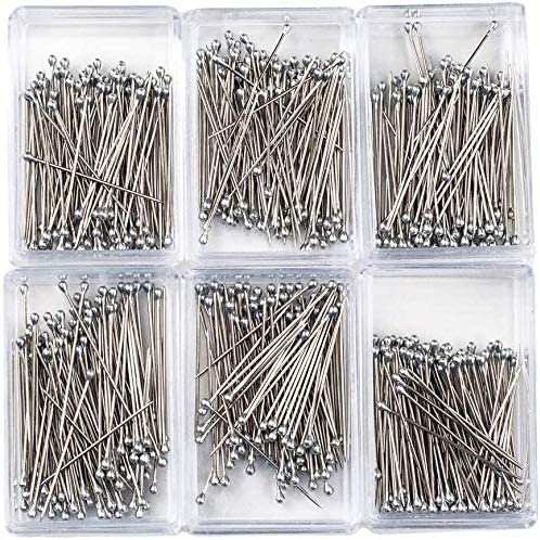 decorative sewing silvertone ball head pins 3cm (approx 1.20in) round manmade corsage pin straight dressmaking pins