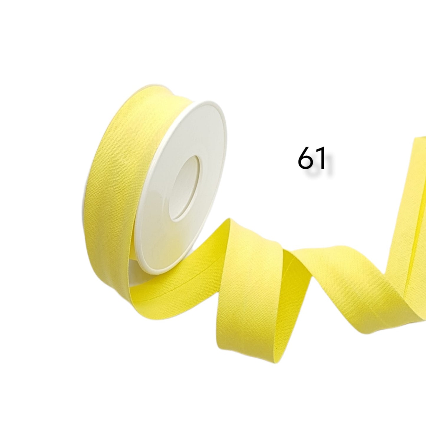 hobby trendy 100% cotton bias binding tape (single fold) 20mm-13/16inch (5meters- 5.46yards) for sewing, seaming, binding, hemming, piping, quilting 61 light yellow