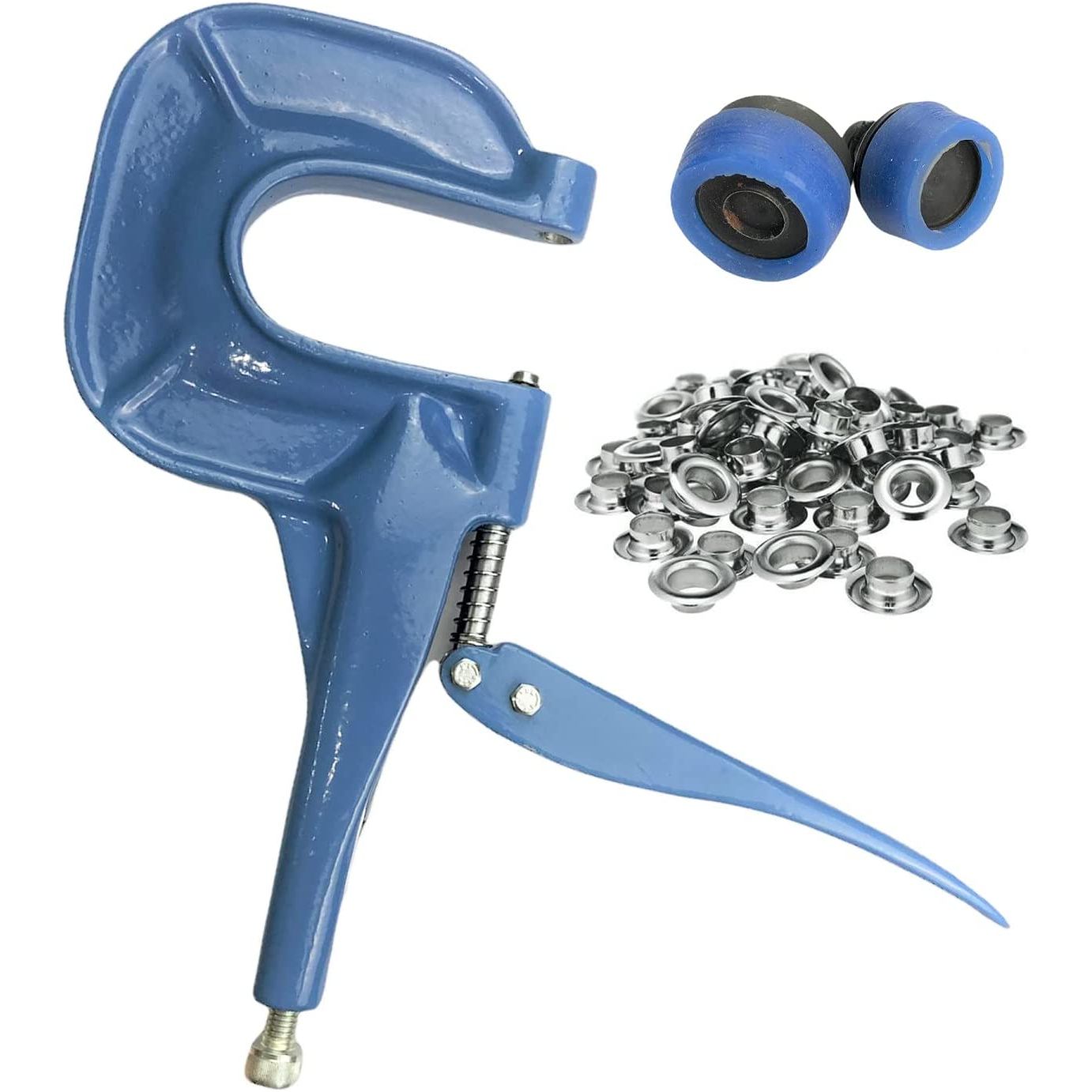 Portable Hand Pliers for Grommets with 100 pcs Self piercing 3/8" Eyelets and #24 Dies