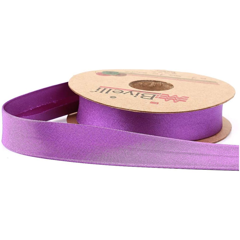 polyester satin bias binding tape (single fold) 20mm-13/16inch (10meters-10.93yds) 10 meter / purple