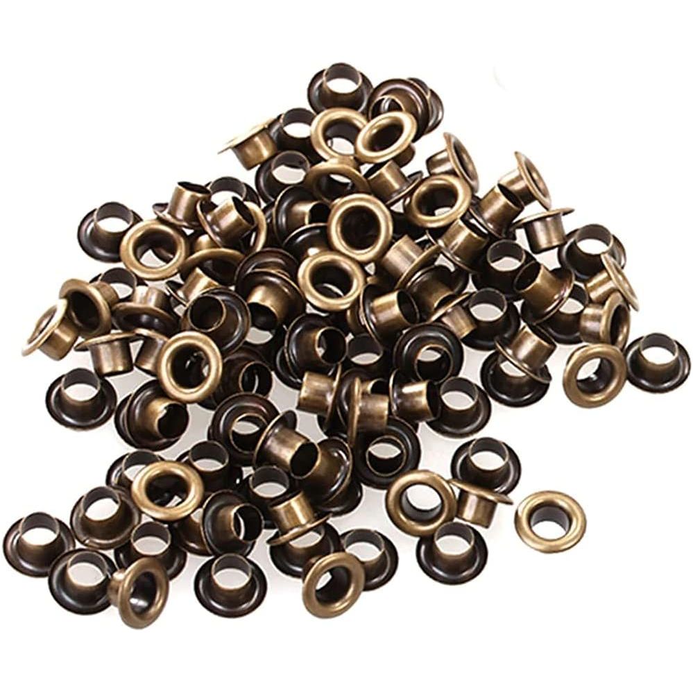 Portable Hand Pliers for Grommets with 100 pcs Self piercing 3/8" Eyelets and #24 Dies