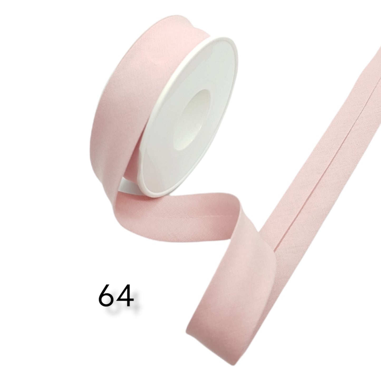 hobby trendy 100% cotton bias binding tape (single fold) 20mm-13/16inch (5meters- 5.46yards) for sewing, seaming, binding, hemming, piping, quilting 64 light pink