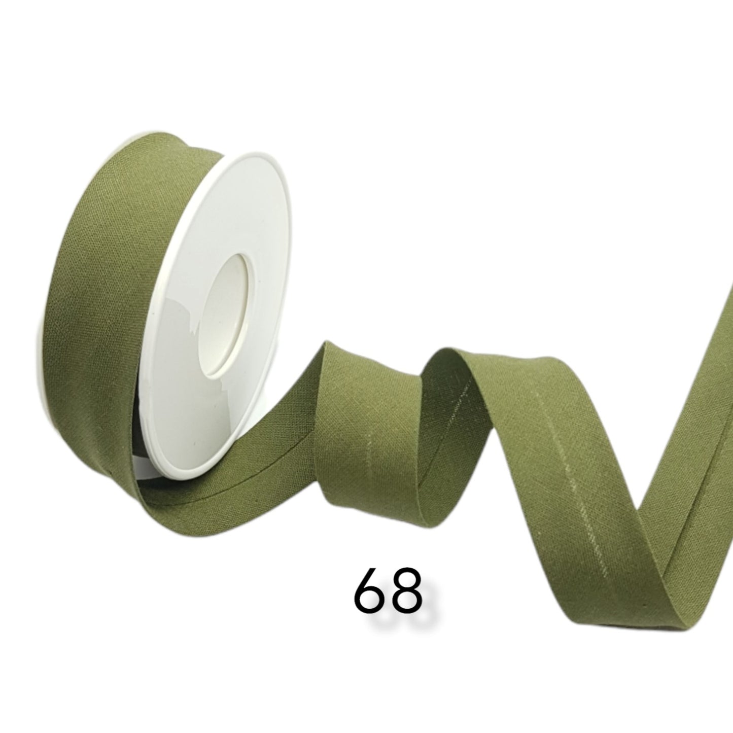 hobby trendy 100% cotton bias binding tape (single fold) 20mm-13/16inch (5meters- 5.46yards) for sewing, seaming, binding, hemming, piping, quilting 68 khaki