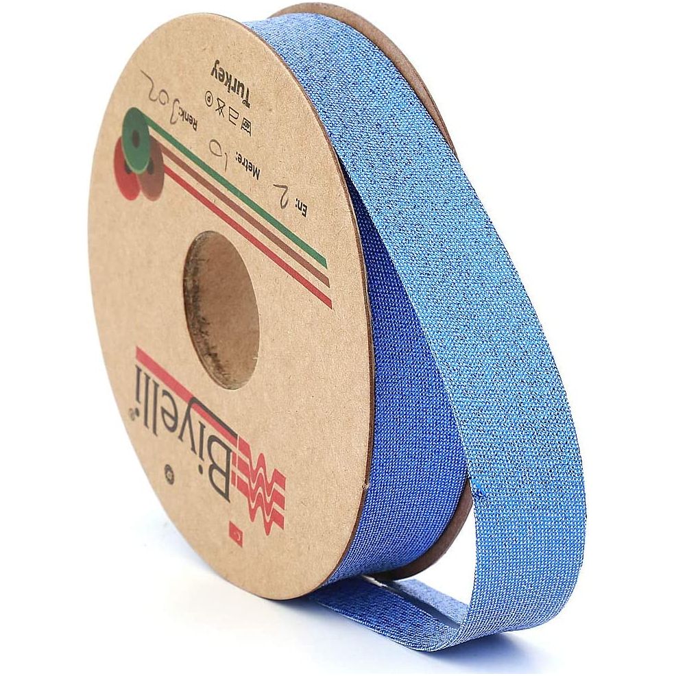 lurex shiny metallic bias binding single fold 20mm-13/16inch (10meters-10.93yds)