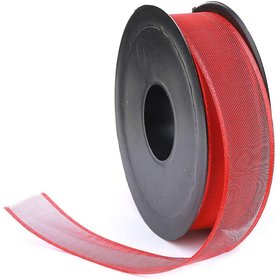 20 mt (21.9 yard) long 1" wide sheer organza ribbon for sewing embellishment ribbon for crafts gift wrapping wedding party decorations