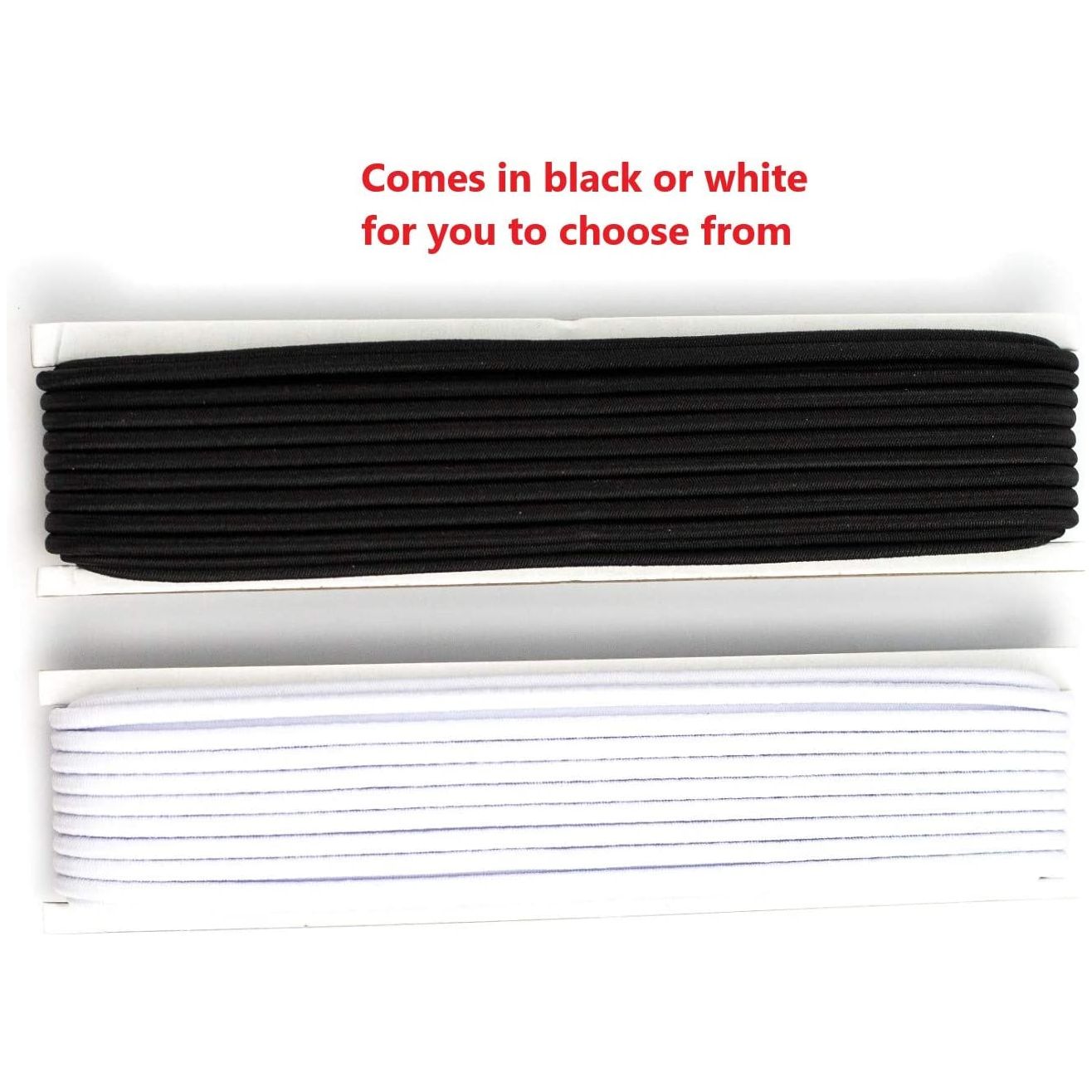 3mm round elastic band, stretch strap cord for sewing and crafting, elastic rope for diy
