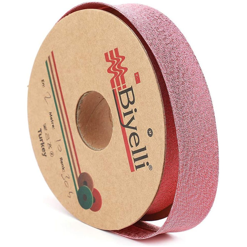lurex shiny metallic bias binding single fold 20mm-13/16inch (10meters-10.93yds)