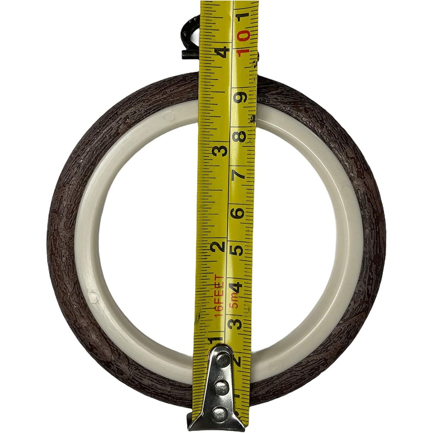 premium quality, plastic round circle embroidery hoop with imitated wood look display frame look