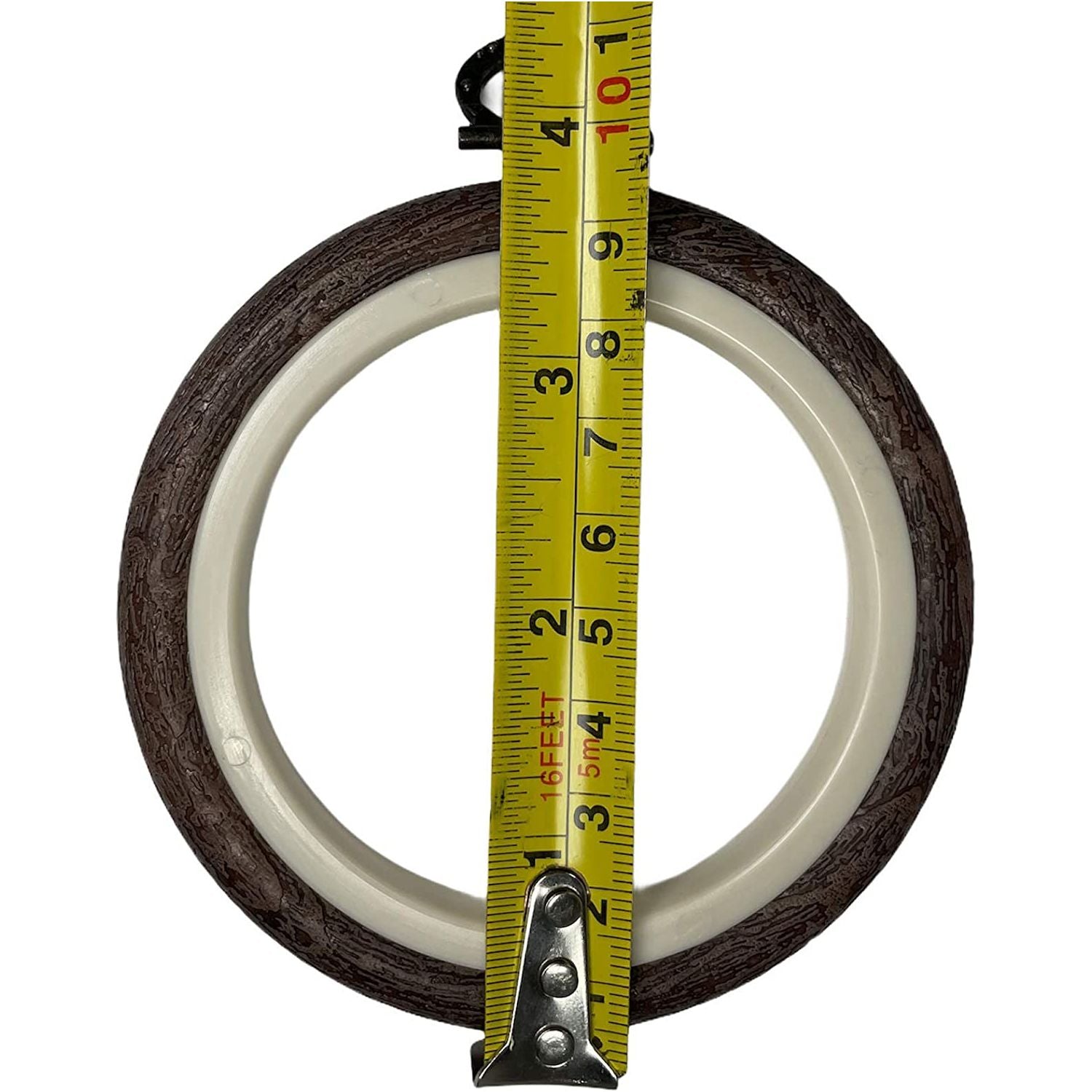 premium quality, plastic round circle embroidery hoop with imitated wood look display frame look