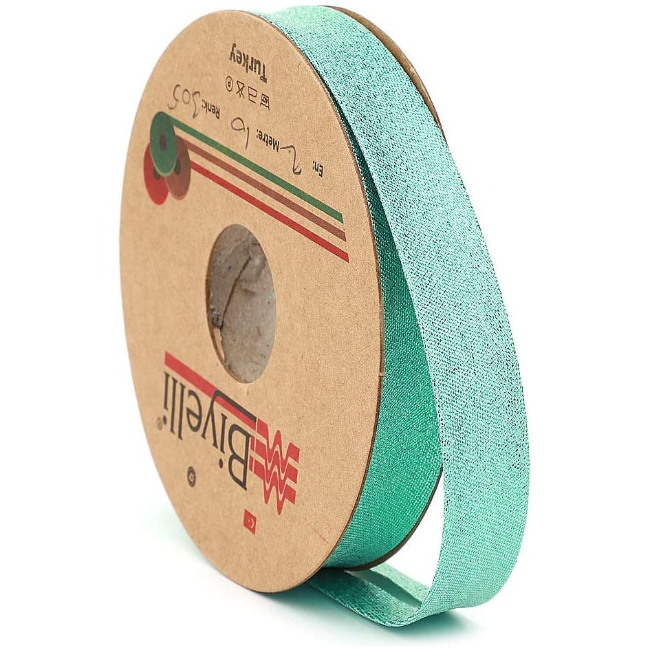 lurex shiny metallic bias binding single fold 20mm-13/16inch (10meters-10.93yds)