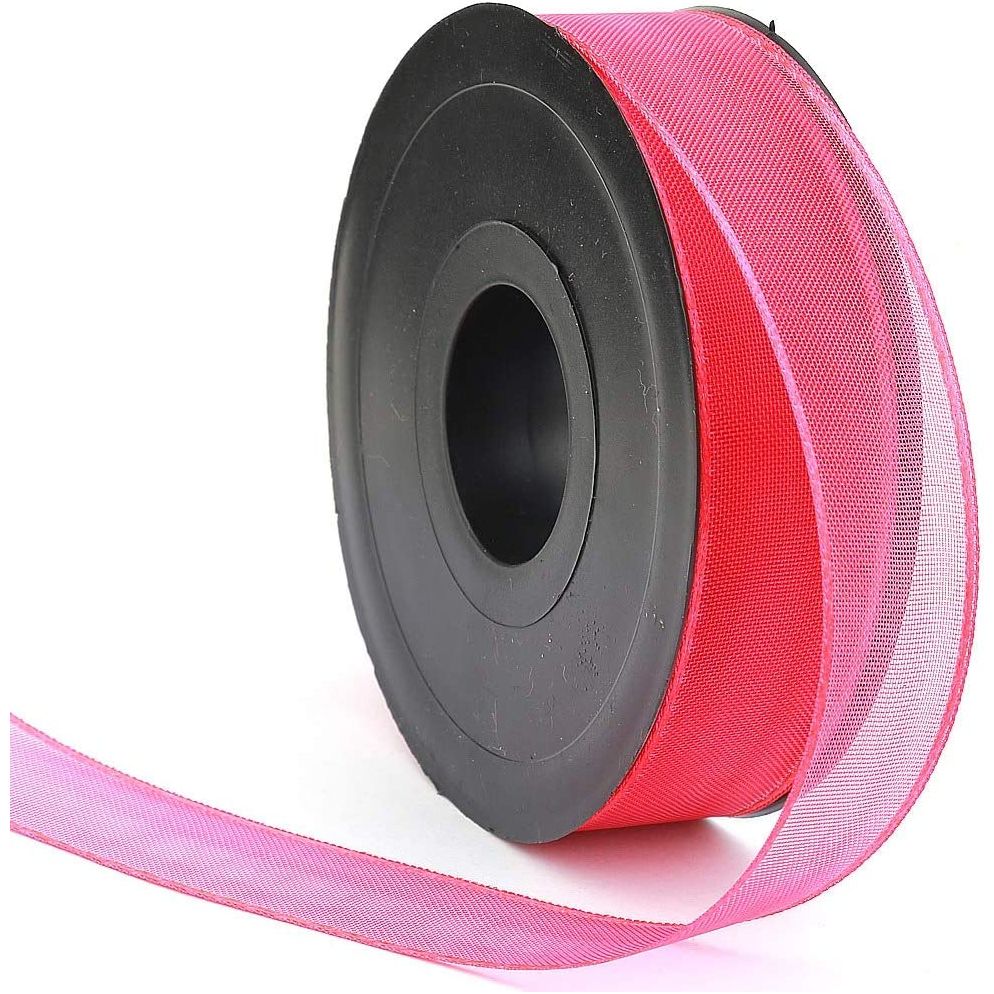 20 mt (21.9 yard) long 1" wide sheer organza ribbon for sewing embellishment ribbon for crafts gift wrapping wedding party decorations