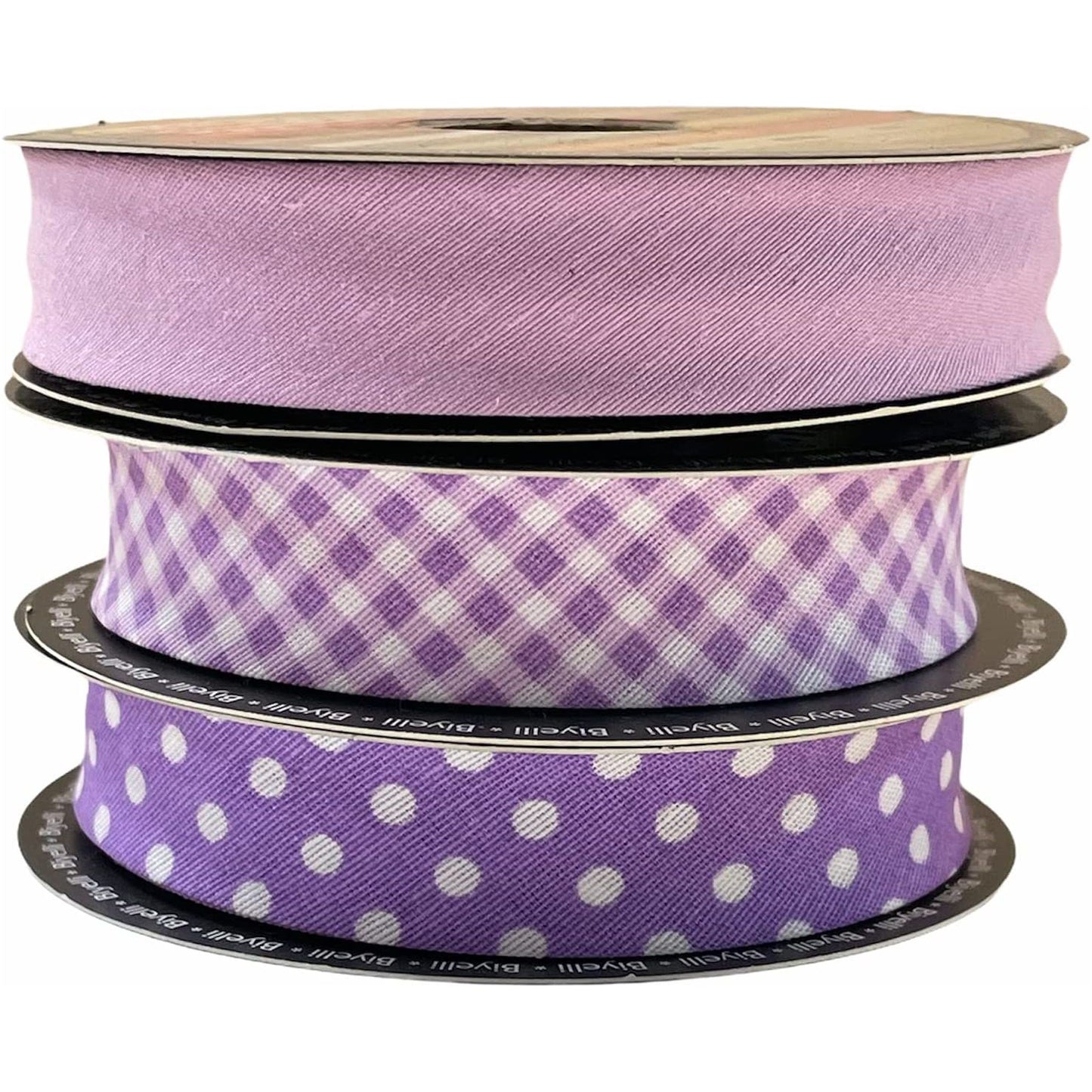hobby trendy set of 3 cotton bias binding tape (single fold) 20mm-13/16inch (10meters-10.93yards each) 30meters /32.79 yards purple