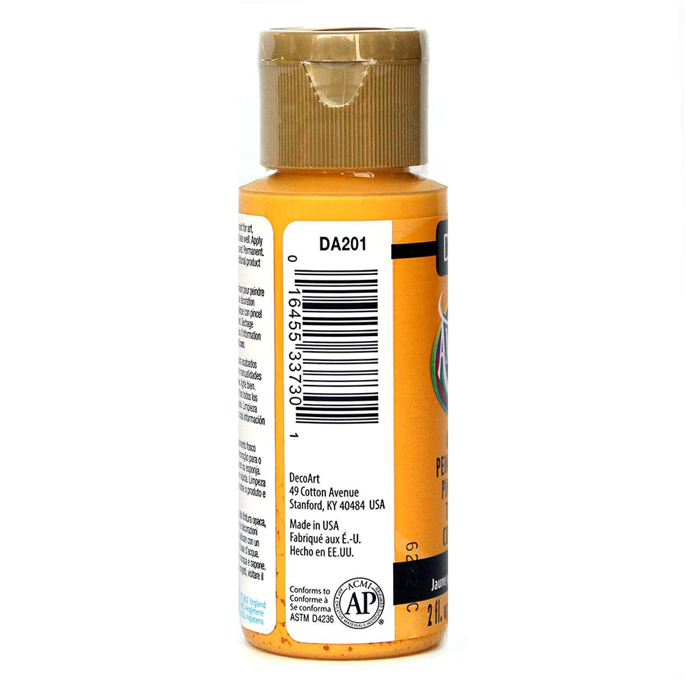 decoart americana acrylic - primary yellow - 2oz