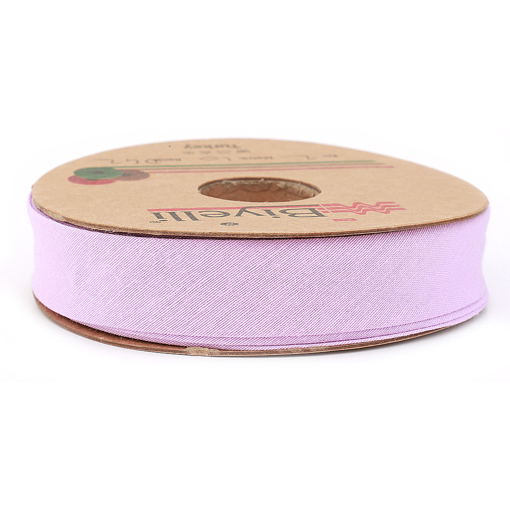 hobby trendy cotton bias binding tape (single fold) 20mm-13/16inch (25meters-27.34yds) garment accessories lilac
