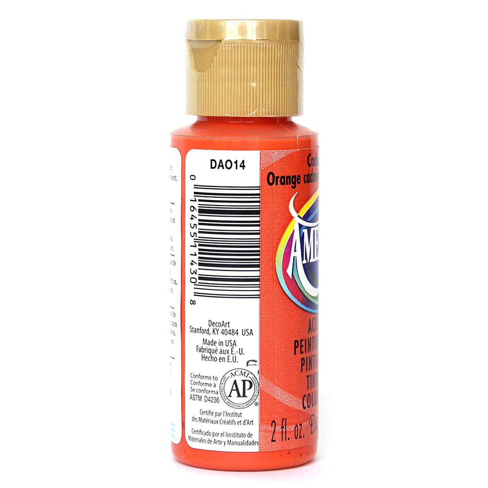 decoart americana acrylic - cadmium orange - 2oz