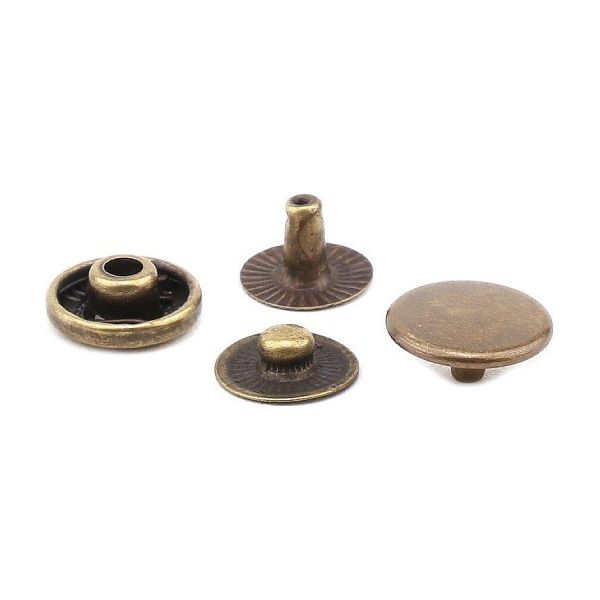 12.5 mm system 54 round metal snap buttons