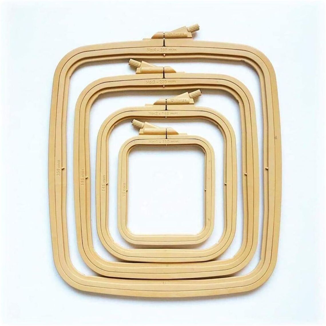 Square Hoops Set- All 4 sizes in one Pack