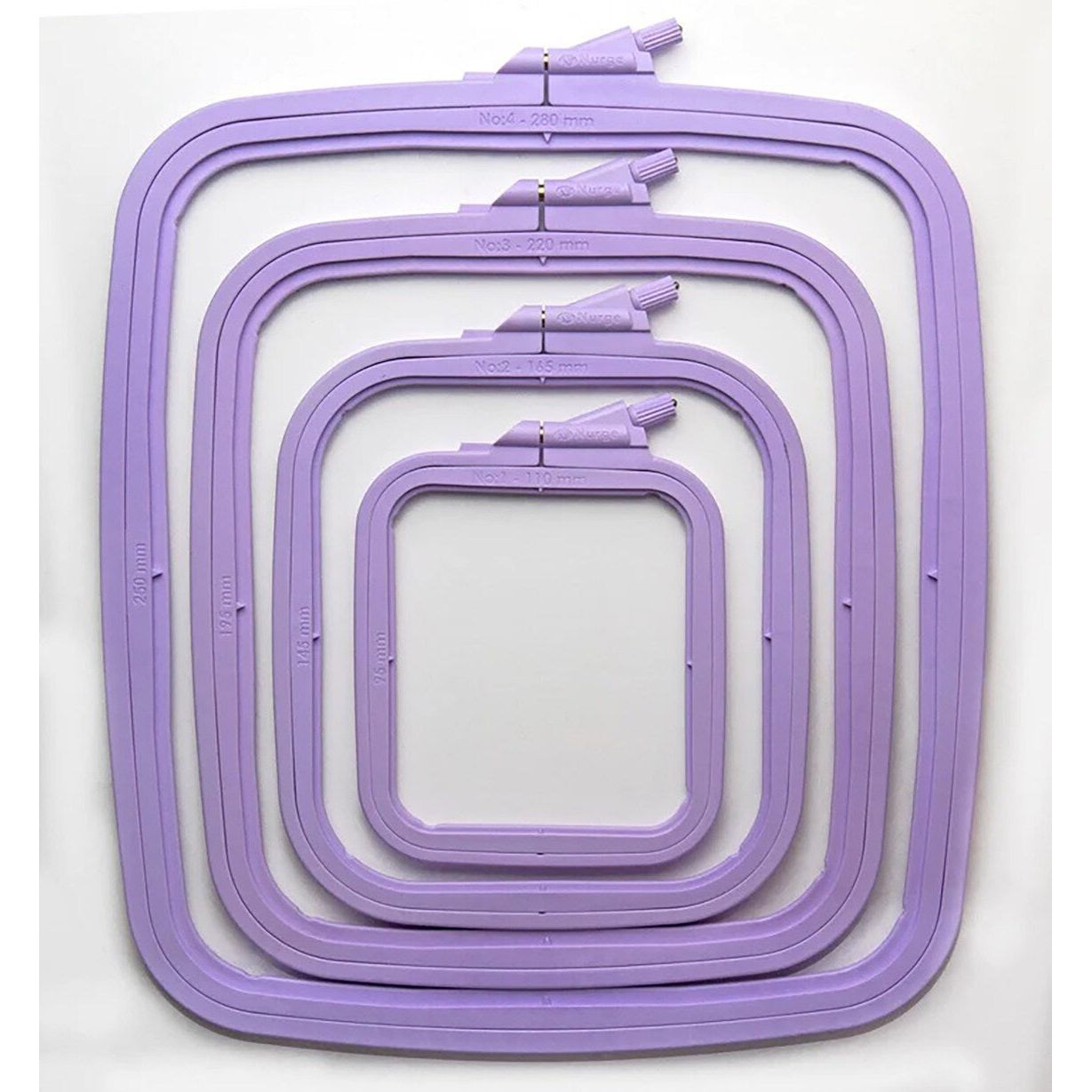 Square Hoops Set- All 4 sizes in one Pack