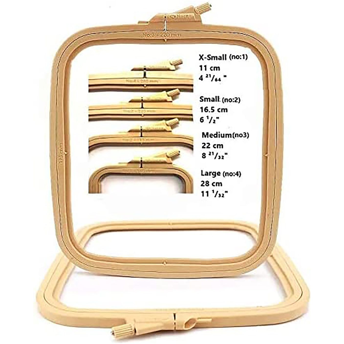 Square Hoops Set- All 4 sizes in one Pack
