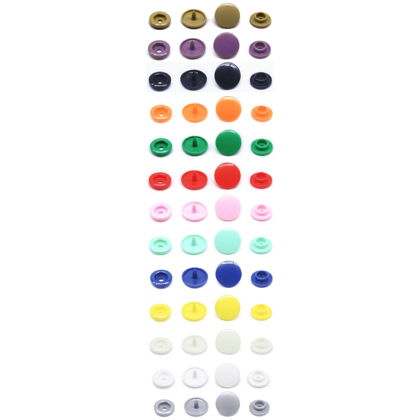 T3 (10mm - ligne 16 ) Plastic Snap Buttons