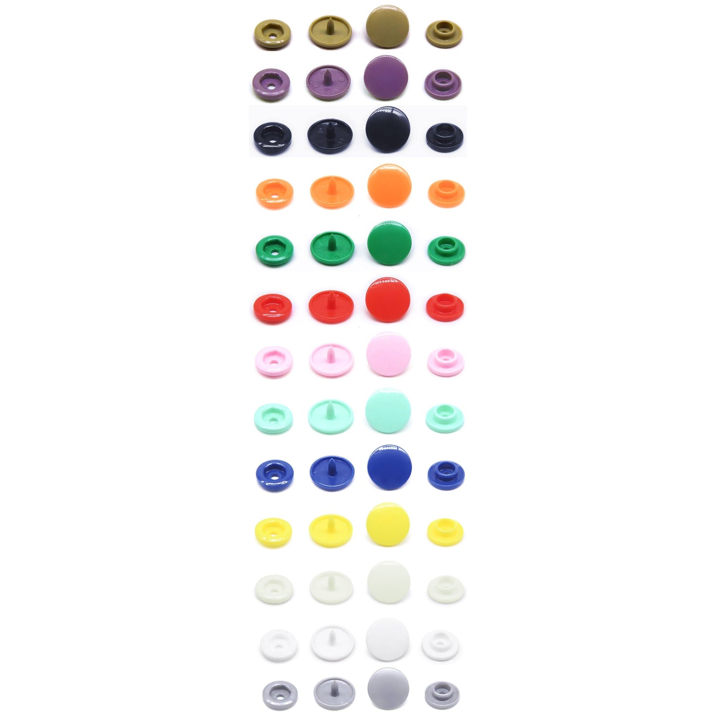 T5 (12.5mm - ligne 20 ) Plastic Snap Buttons