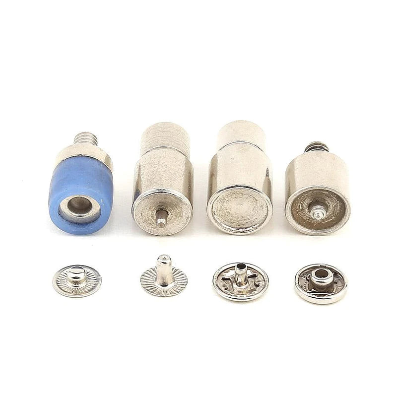 Starter Hand Press Kit with Eyelets, Snaps, Buttons and Pearls and Matching Dies and Hole Punches