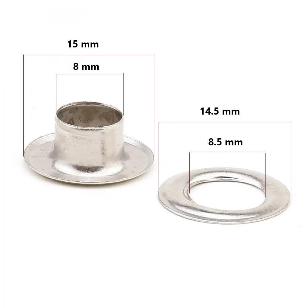 no:5 eyelets set with the manual hand press machine, the dies and hole punch