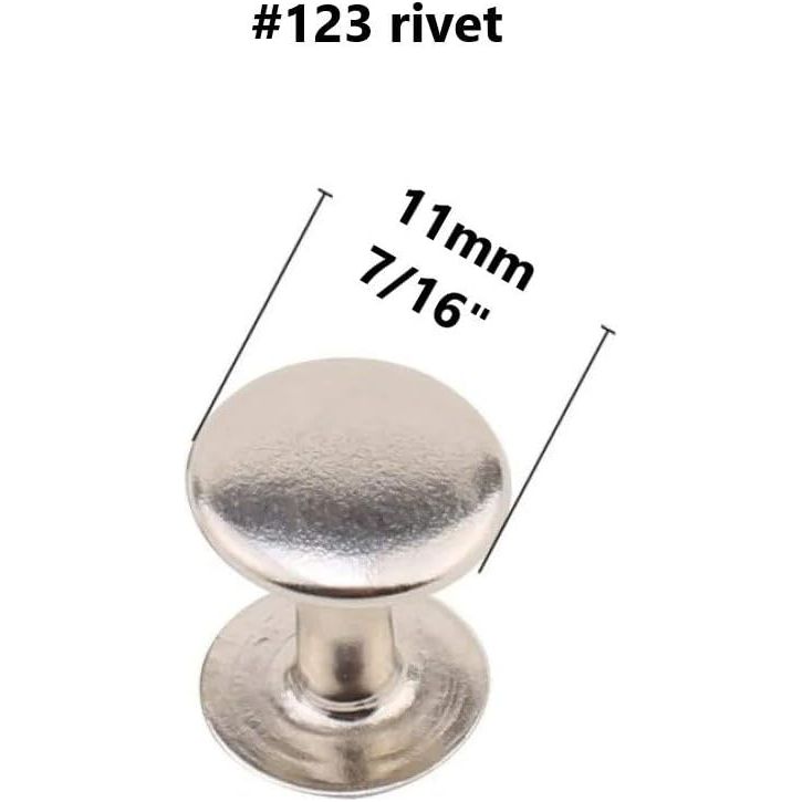 10/11mm Single Capped Rivets (Size 123) - 1000sets