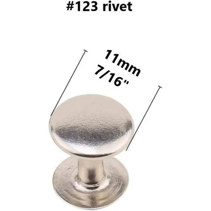 10/11mm Single Capped Rivets (Size 123) - 1000sets