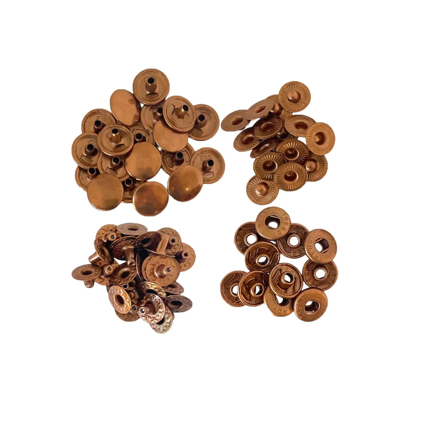 10 mm VT2 Round Metal Fashion Snap Buttons (100 Sets / 700 Sets)