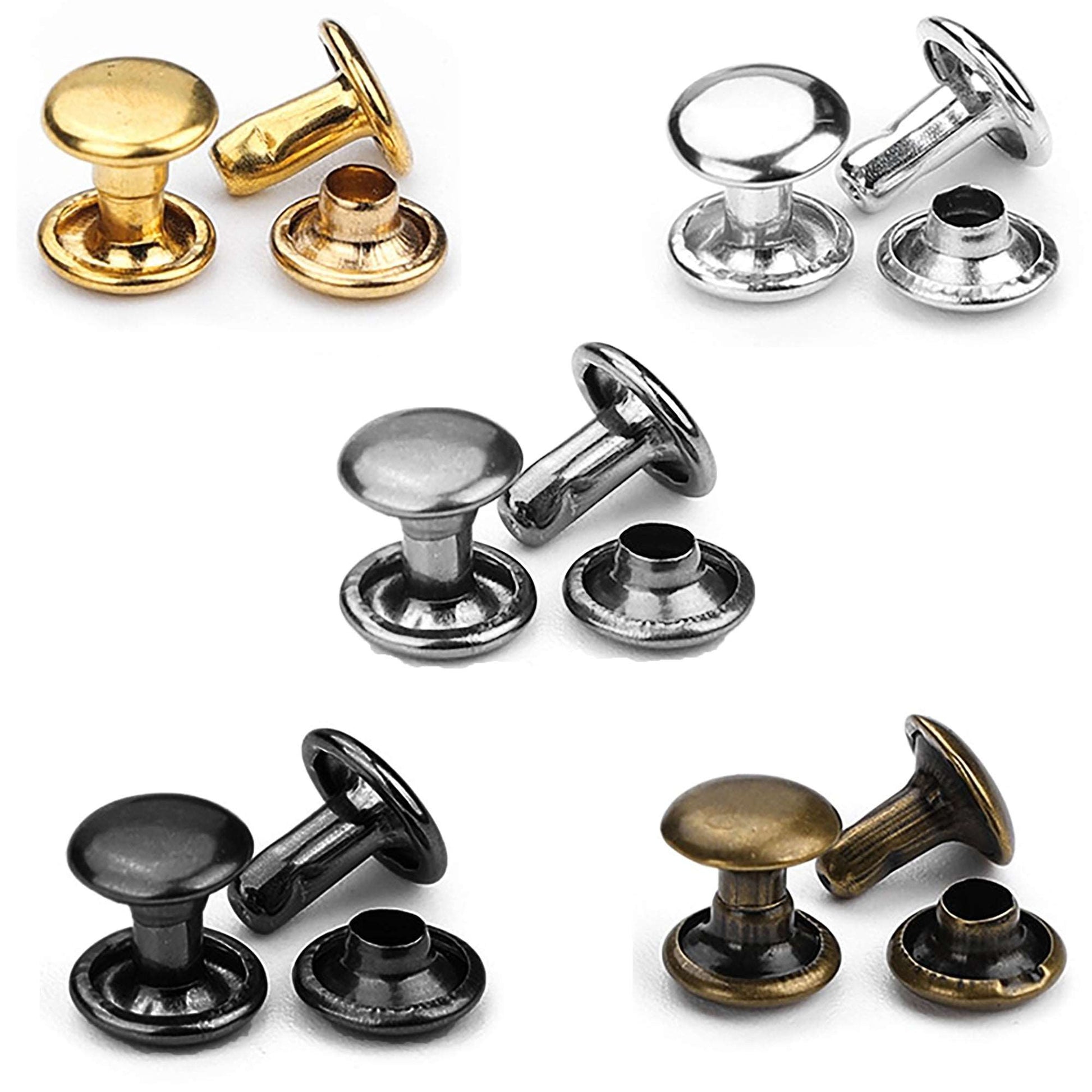 7 mm Double Cap Rivets 1000 Sets (2000 pieces) – Hobby Trendy