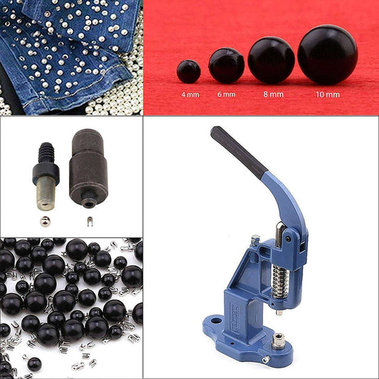 black pearl rivet set with manual grommet machine