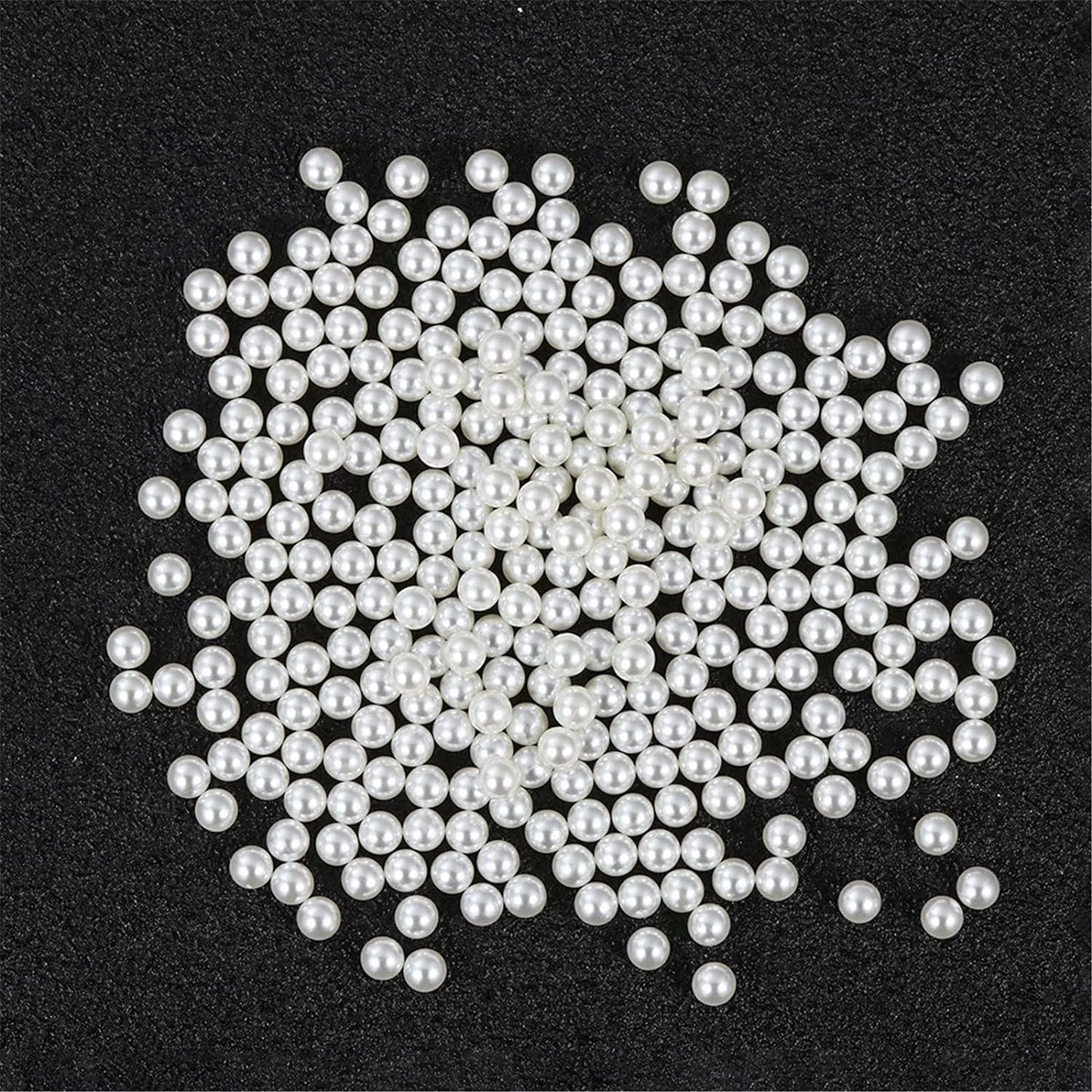 Ivory Color Imitation Pearl Beads, Round Acrylic Beads (1,76 oz = 50 grams)